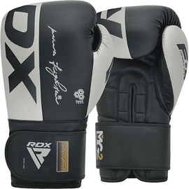 Боксерские перчатки RDX F4 BGR-F4G-16OZ, черный/серый, 16 oz