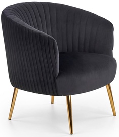Atzveltnes krēsls Crown, melna, 78 cm x 72 cm x 80 cm