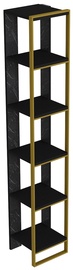 Põrandariiul Kalune Design Polka 875ZNA3652, kuldne/must, 32.2 cm x 31.2 cm x 32.2 cm
