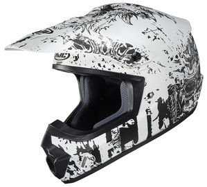 Мотоциклетный шлем Hjc CS-MX II Creeper, M, белый/серый