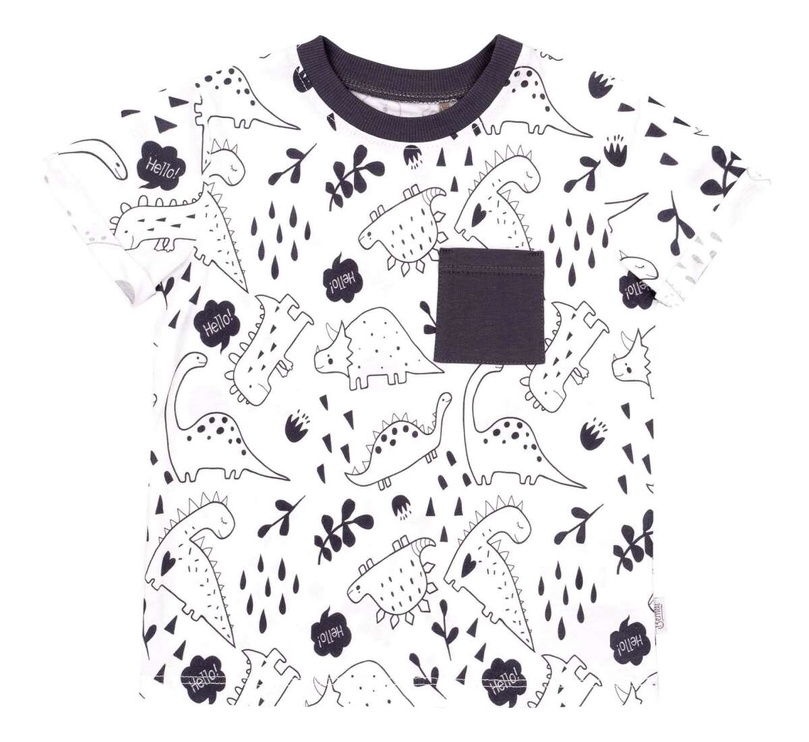 T-krekls, mazuļiem Bembi, balta/melna, 80 cm
