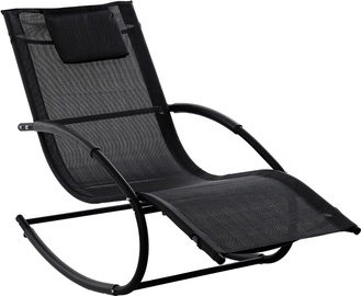 Šūpuļkrēsls OTE Beta, melna, 147 cm x 63 cm x 88 cm