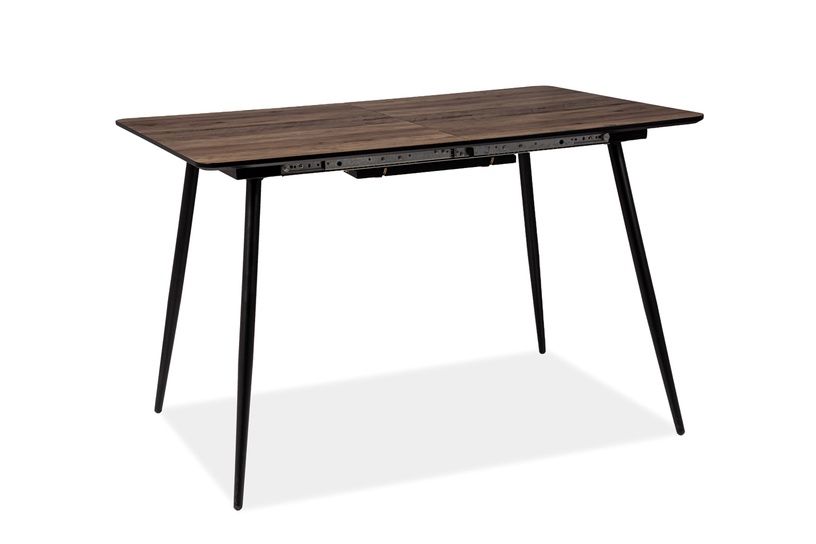 Обеденный стол c удлинением Scandinavian Remus II, черный/ореховый, 120 см x 80 см x 76 см