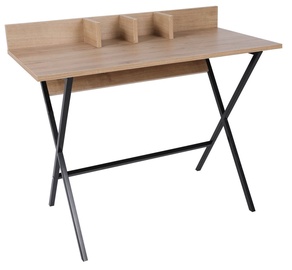 Kosmētikas galds Kalune Design Marekeþ, melna/valriekstu, 50 cm x 100 cm x 84 cm