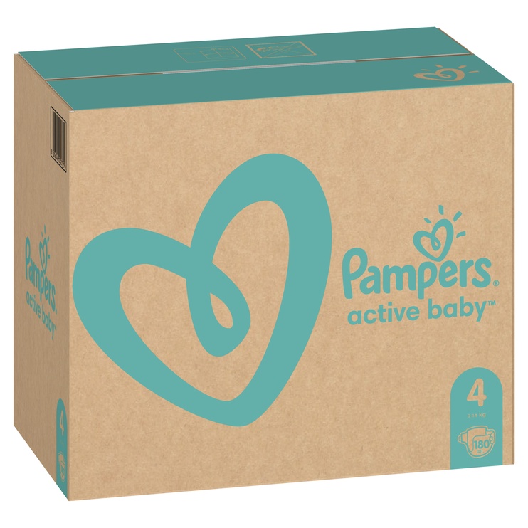 Autiņbiksītes Pampers Active Baby, 4 izmērs, 14 kg, 180 gab.