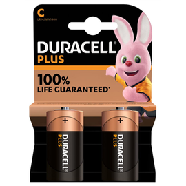 Батареи Duracell, C, 1.5 В, 2 шт.
