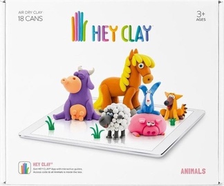 Komplekts māla figūriņu izgatavošanai Tm Toys Hey Clay Animals HCLSE002, daudzkrāsaina