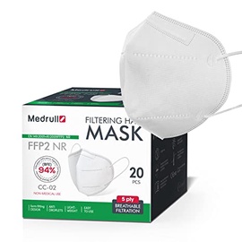 Näomask Medrull FFP2 NR, valge, 20 tk