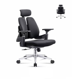 Kontoritool MN 3647026, 66 x 49 x 102 - 121 cm, must