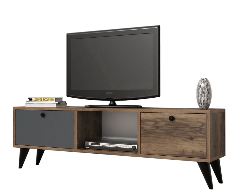 TV-laud Kalune Design Serenat 1214, pruun/hall, 295 mm x 1380 mm x 426 mm