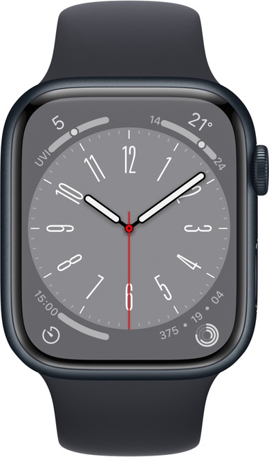 Nutikell Apple Watch Series 8 GPS 45mm Midnight Aluminium Case with Midnight Sport Band - Regular, must