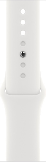 Nutikell Apple Watch Series 8 GPS + Cellular 45mm Silver Aluminium Case with White Sport Band - Regular, hõbe