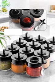 Емкость для специй Hermia Spice Jar Set PDM08377K, прозрачный, 300 мл, 7.5 смx7.5 см