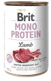 Mitrā barība (konservi) suņiem Brit Mono Protein, jēra gaļa, 0.4 kg