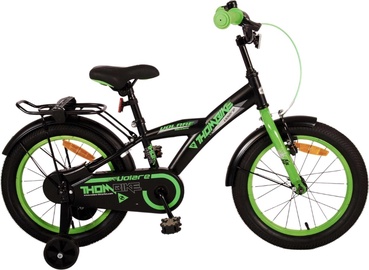 Детский велосипед, городской Volare Thombike, черный/зеленый, 16″