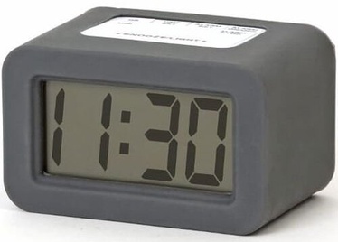 Elektroniskais pulkstenis Platinet Alarm Clock, pelēka, silikons, 10.3 cm x 6.5 cm