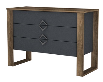 Kummut Kalune Design Bumerang, pähklipuu/antratsiit, 44.8 x 110 x 76 cm