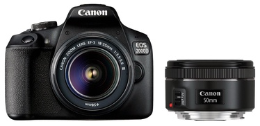 Зеркальный фотоаппарат Canon EOS 2000D + EF-S 18-55mm III + EF 50mm STM