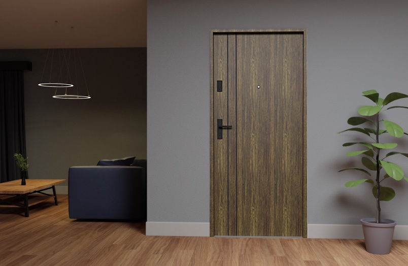 Наружная дверь квартиры Domoletti Classic, правосторонняя, коричневый, 206 x 89 x 5 см