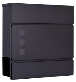 Postkast Werner, must, 37 cm x 11 cm x 37 cm