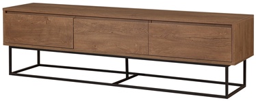 ТВ стол Kalune Design Milo, черный/ореховый, 180 см x 40 см x 50 см