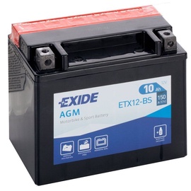 Аккумулятор Exide ETX12-BS, 12 В, 10 Ач, 150 а