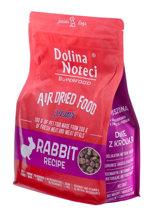 Sausā suņu barība Dolina Noteci Air Dried Junior Rabbit, truša gaļa, 1 kg