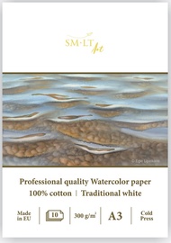 Zīmēšanas papīrs Smiltainis Watercolor, A3, 300 g/m², balta