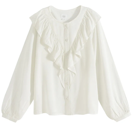 Krekls ar garām piedurknēm, meitenēm Cool Club CCG2720126, balta, 146 cm