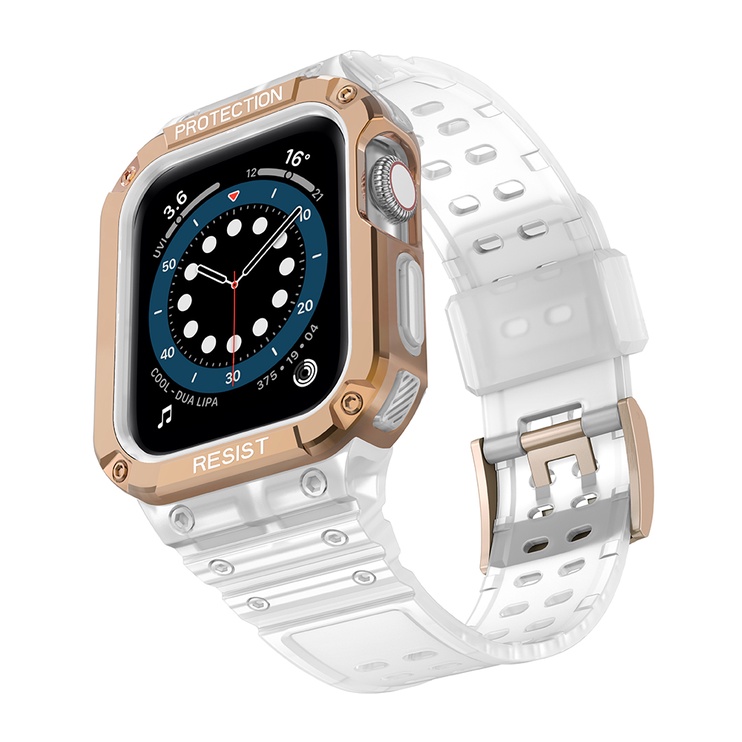 Siksna Hurtel Protect Strap Band With Case Apple Watch 41/40/38mm, rozā