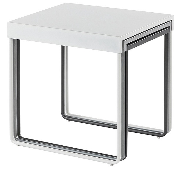 Журнальный столик, белый/серый/темно-серый, 45 см x 40 см x 50 см