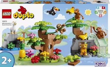 Konstruktors LEGO® DUPLO® Dienvidamerikas savvaļas dzīvnieki 10973, 71 gab.