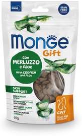 Лакомство для кошек Monge Gift Skin Support, алоэ/треска, 0.06 кг