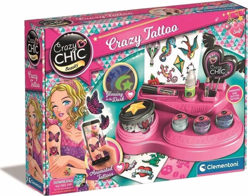 Набор для татуировок Clementoni Crazy chic Crazy Tattoos 18771