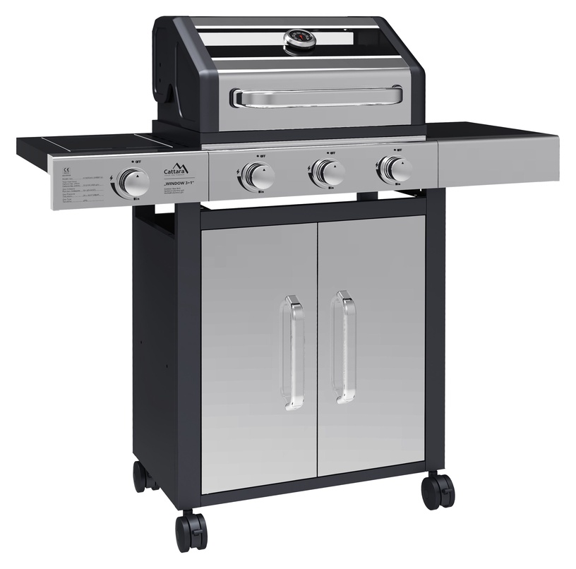 Gaasigrill Cattara Window 3+1, 49 cm x 117.5 cm