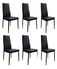 Ēdamistabas krēsls OTE Dining, melna, 41 cm x 45 cm, 6 gab.