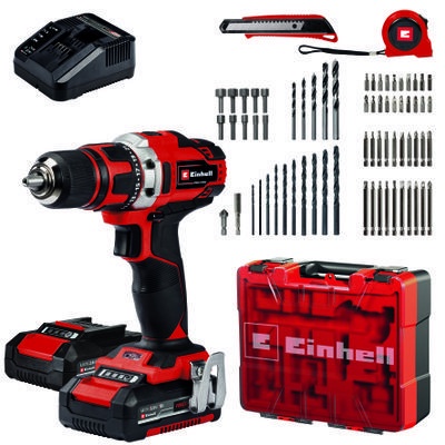 Akukruvikeeraja-trell koos akuga Einhell TE-CD 18/40Li+69, 18 V, 2 Ah