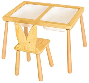 Spēļu galds Kalune Design Table and Chairs 109TRS1170, 52 cm, balta