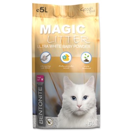 Наполнители для котов органический (комкующийся) Magic Litter Bentonite Ultra White Baby Powder, 5 л