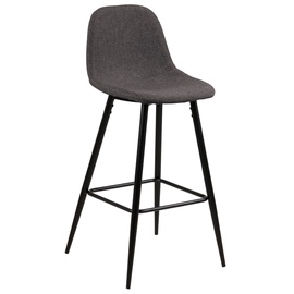 Bāra krēsls Wilma, melna/pelēka, 44 cm x 48 cm x 91 cm