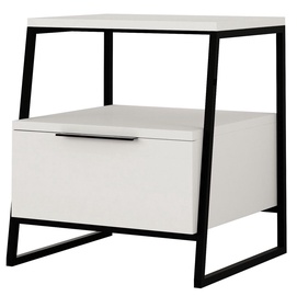 Naktinis staliukas Kalune Design Pal v2, baltas, 41 x 45 cm x 50 cm
