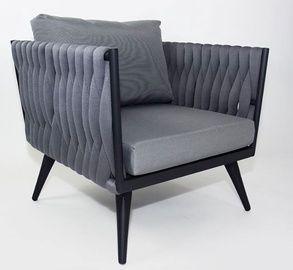 Садовый стул DM Grill, черный/серый, 75 см x 75 см x 70 см