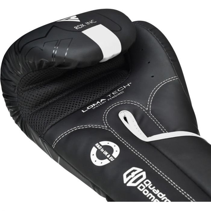 Boksa cimdi RDX F6 Matte BGR-F6MW-12OZ, balta/melna, 12 oz