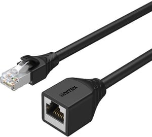 Võrgukaabel Unitek RJ-45 male - RJ-45 female C1896BK-1M, must, 1 m