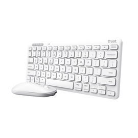 Комплект клавиатуры и мыши Trust Lyra EN/Английский (US), белый, беспроводная