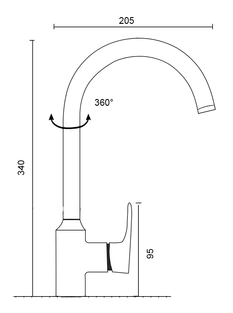 Köögisegisti Thema Lux TM-15085B, must