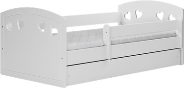 Vaikiška lova viengulė Kocot Kids Julia, balta, 164 x 90 cm, su patalynės dėže