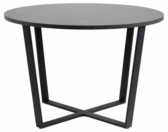 Kafijas galdiņš Amble, melna, 110 cm x 110 cm x 75 cm