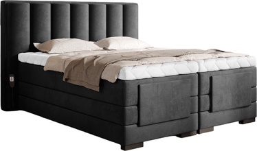 Кровать двухместная континентальная Veros Loco 06, 180 x 200 cm, темно-серый, с матрасом