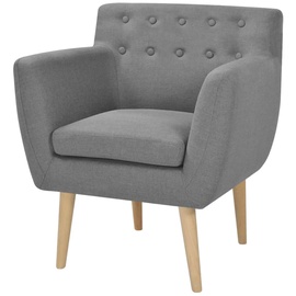 Atzveltnes krēsls VLX Fabric 244065, 59 x 70 x 74 cm, gaiši pelēka (bojāts iepakojums)